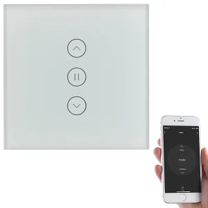Luminea Home Control WiFi Rolladenschalter:2er-Set Rollladen-Touch-Unterputz-Steuerung, App & Sprachsteuerung 30