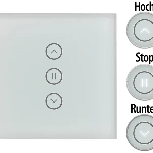 Luminea Home Control Rolladenschalter Touch:4er-Set Rollladen-Touch-Unterputz-Steuerung, App & Sprachsteuerung 18