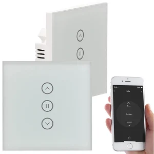 Luminea Home Control WiFi Rolladenschalter:2er-Set Rollladen-Touch-Unterputz-Steuerung, App & Sprachsteuerung 14