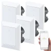 Luminea Home Control Lichtschalter:4er-Set WLAN-Lichttaster, App, Komp. Zu Siri, Alexa, Google Assistant 7