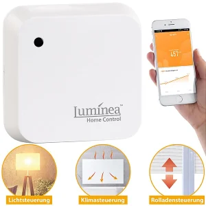 Luminea Home Control Dämmerungsschalter:Wetterfester WLAN-Licht- & Dämmerungs-Sensor Mit App, IP55 13