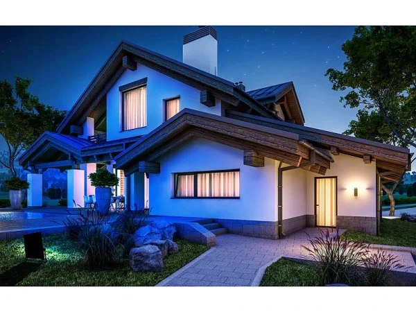 Luminea Home Control RGB-Strahler Außen:Outdoor-Fluter Mit RGB-CCT-LEDs, Bluetooth & App, Versandrückläufer 5