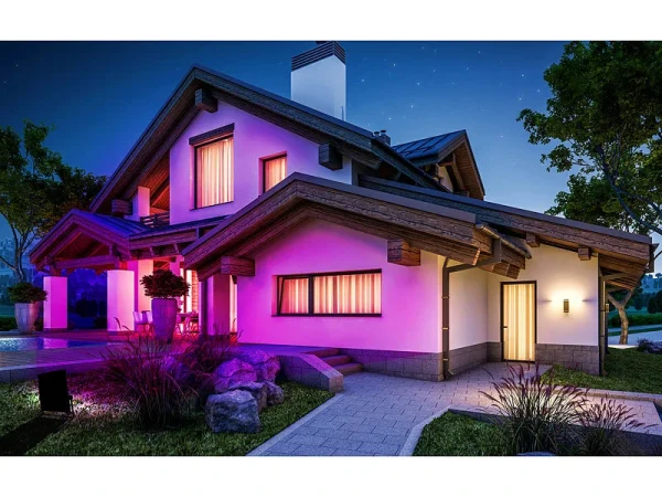 Luminea Home Control RGB-Strahler Außen:Outdoor-Fluter Mit RGB-CCT-LEDs, Bluetooth & App, Versandrückläufer 6