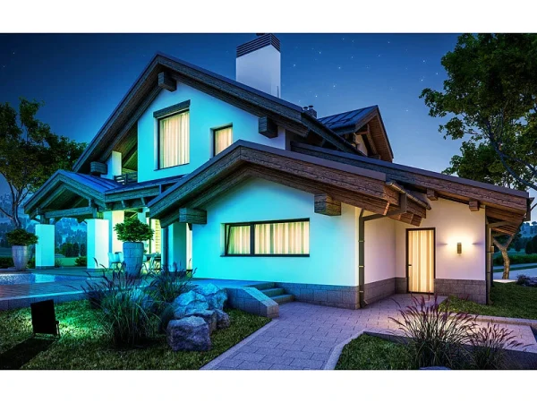 Luminea Home Control RGB-Strahler Außen:Outdoor-Fluter Mit RGB-CCT-LEDs, Bluetooth & App, Versandrückläufer 7