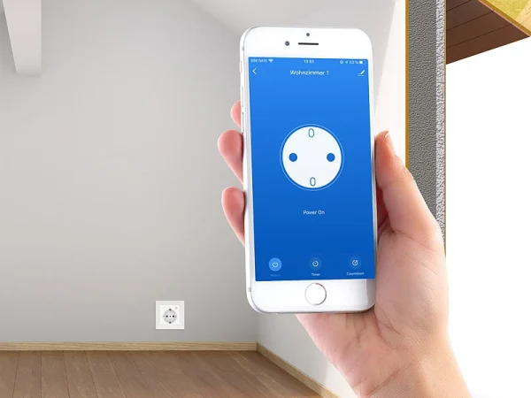 Luminea Home Control Funksteckdose Mit App:WLAN-Unterputz-Steckdose Mit App, Für Siri, Alexa & GA, 3er Pack 8