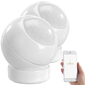 Luminea Home Control Dämmerungssensor:2er-Set WLAN-PIR-Bewegungsmelder Und Lichtsensor Mit App 12