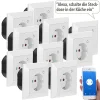 Luminea Home Control Steckdose Smart:WLAN-Unterputz-Steckdose Mit App, Für Siri, Alexa & GA, 10er Pack 31