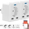 Luminea Home Control Energie Monitor:2er-Set WLAN-Steckdosen, 2 USB, App, Komp. Zu Alexa, Google, Siri 38