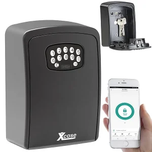 Xcase Bluetooth-Schlüsselsafe:2er Set Mini-Schlüssel-Safe Mit Bluetooth Und App, IP54 38