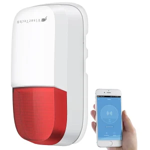 VisorTech PIR Bewegungsmelder:WLAN-Outdoor-Sirene Für ELESION,Akku, WLAN, 95 DB, PIR-Sensor, IP54 20