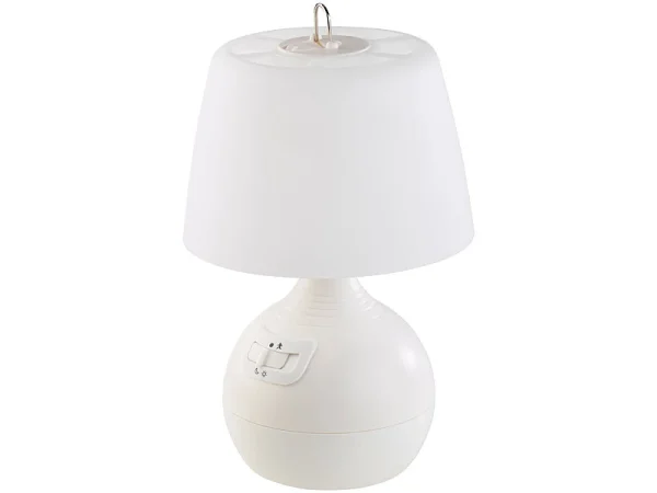 Lunartec Nachttischlampe Kabellos:2er-Set LED-Tischlampe, PIR- & Licht-Sensor, Warm- & Tageslichtweiß 9