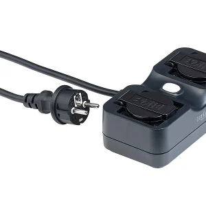 Luminea Home Control Alexa Steckdosen Aussen:2er-Set 2-fach-WLAN-Outdoor-Steckdose, App, Sprachsteuerung, 16A, IP44 37