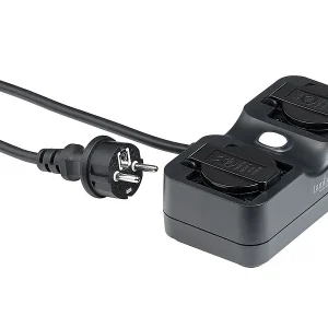 Luminea Home Control Alexa Steckdosen Aussen:2er-Set 2-fach-WLAN-Outdoor-Steckdose, App, Sprachsteuerung, 16A, IP44 21