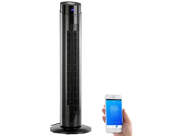 Sichler Turm-Lüfter-Ventilator:Turmventilator, Ionisator, WLAN & App, Siri, Versandrückläufer 4