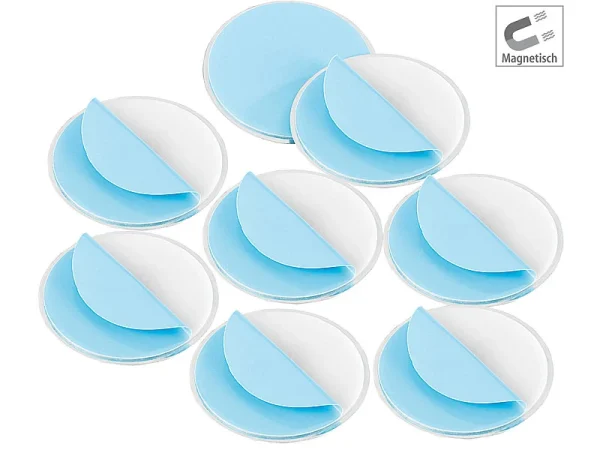 VisorTech Magnet Befestigung:Magnet-Befestigungssystem Für Rauchwarnmelder, Ø 70 Mm, 8er-Set 1