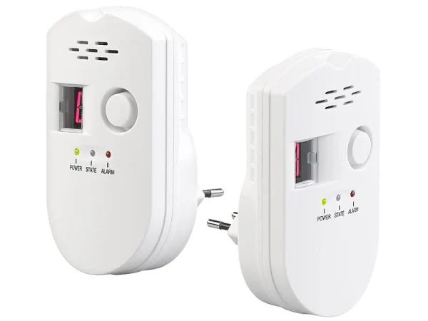 VisorTech Gasmessgerät:2er-Set Steckdosen-Multi-Gasmelder Für Erdgas Und Autogas, 85 DB 3