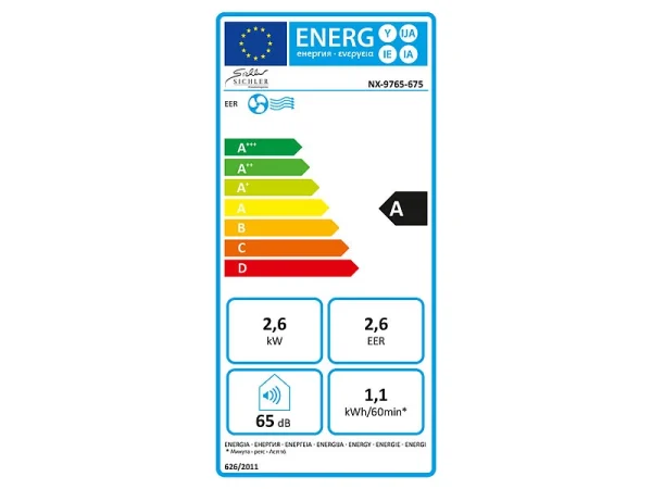 Sichler Klimaanlage App:Mobile Klimaanlage, 9.000 BTU/h, 2.600 Watt (Versandrückläufer) 4