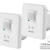 Revolt Klatschschalter 230V:2er-Set Automatische Lichtschalter Mit Bewegungsmelder & Sound-Sensor 29