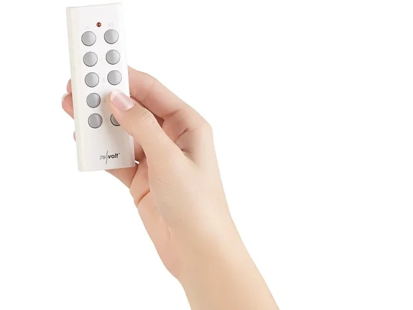 Revolt Funksteckdosenleiste:5-fach-Funk-Steckdosenleiste, Einzeln Schaltbar, Fernbedienung, 2300 W 7
