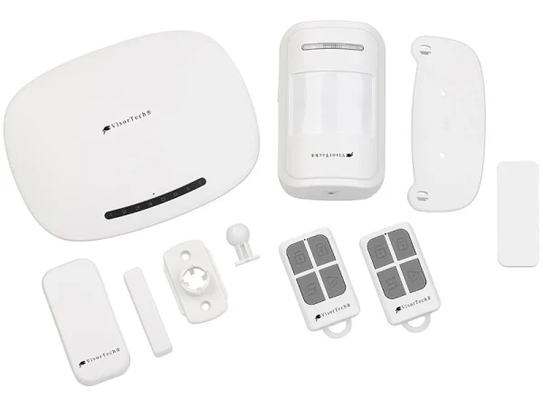 VisorTech Kabellose Alarmanlage:GSM-Alarmanlage Mit Funk- & Handynetz-Anbindung, App Für Android & IOS 6