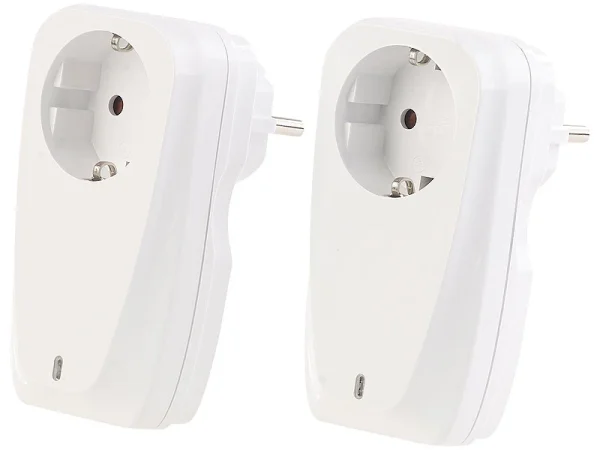 Revolt Steckdose Funk:2er-Set Funksteckdosen Mit Fernbedienung, Bis 16 A, 3.680 Watt 4