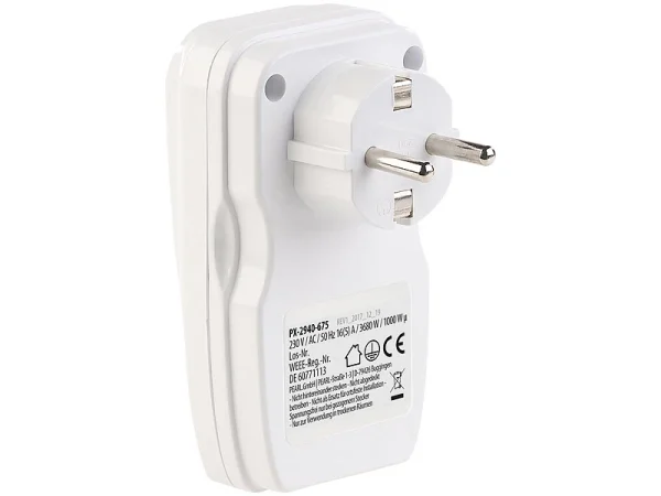 Revolt Steckdose Funk:2er-Set Funksteckdosen Mit Fernbedienung, Bis 16 A, 3.680 Watt 7