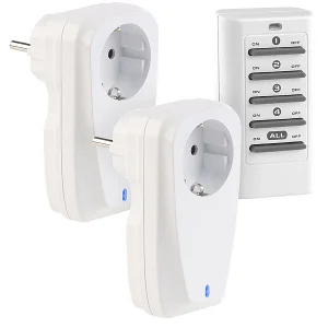 Revolt Steckdose Funk:2er-Set Funksteckdosen Mit Fernbedienung, Bis 16 A, 3.680 Watt 11