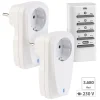 Revolt Steckdose Funk:2er-Set Funksteckdosen Mit Fernbedienung, Bis 16 A, 3.680 Watt 46