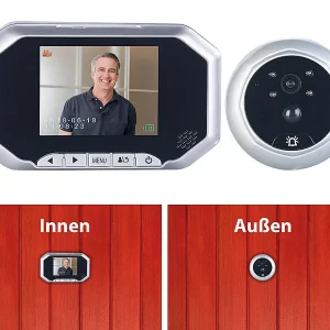 Somikon Digitale Türspion-Kamera Mit 8,9-cm-Display, PIR, Aufnahme, Nachtsicht 15
