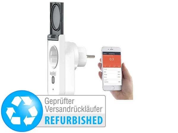 Luminea Home Control Outdoor-WLAN-Steckdose, Komp. Versandrückläufer 1