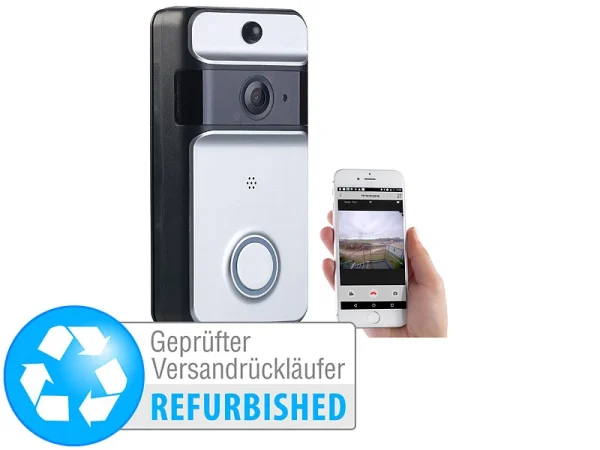 Somikon Klingel Kamera:WLAN-Video-Türklingel Mit App, PIR-Sensor (Versandrückläufer) 3