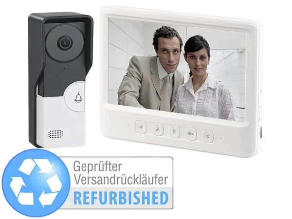 Somikon Türklingel Kamera:Video-Türsprechanlage Mit 17,8-cm-Farbdisplay, Versandrückläufer 1