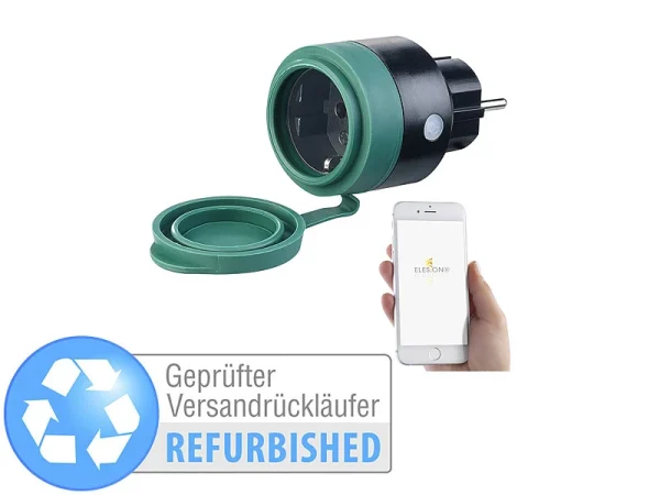 Luminea Home Control Outdoor-WLAN-Mini-Steckdose, Für Alexa, Versandrückläufer 1