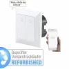 Luminea Home Control Lichtschalter-Taster:Doppel-Lichttaster Mit WLAN, App, Für Siri, Versandrückläufer 44