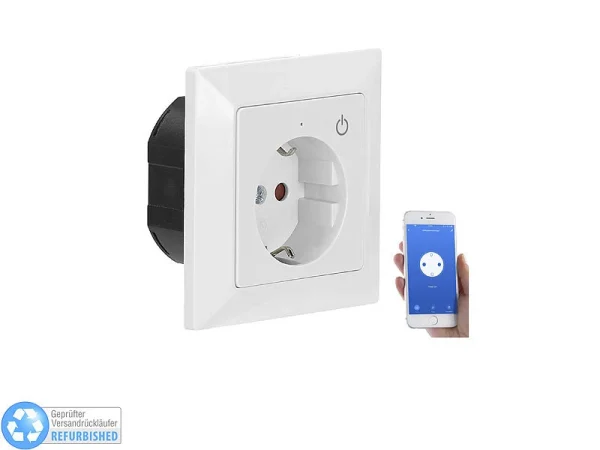Luminea Home Control WLAN-Unterputz-Steckdose Mit App, Für Siri, Versandrückläufer 1