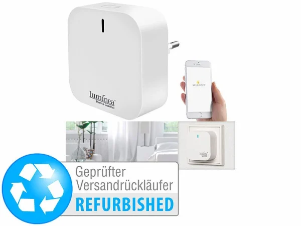 Luminea Home Control Gateway WiFi:WLAN-Gateway Mit Bluetooth-Mesh Für Smart-Home Versandrückläufer 1