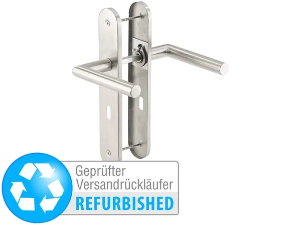 AGT Wechsel-Türklinken:Modernes Edelstahl-Türbeschlag-Set, 2 Türklinken Versandrückläufer 1