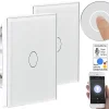 Luminea Home Control Wechselschalter:2er-Set Touch-WLAN-Lichtschalter, Für Siri, Alexa & Google Assistant 37