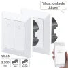 Luminea Home Control Taster:2er-Set Doppel-Lichttaster Mit WLAN, App Und Sprachsteuerung 26