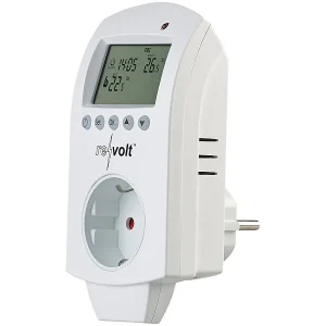 Revolt Frostwächter Steckdose:Digitales Steckdosen-Thermostat Für Heiz- & Klimageräte, 3.680 Watt 18