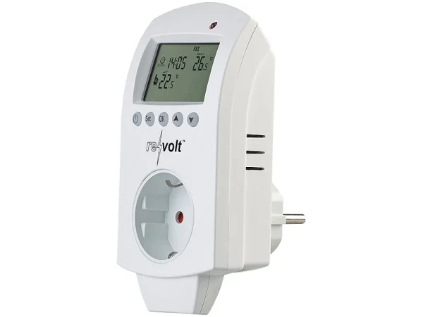 Revolt Frostwächter Steckdose:Digitales Steckdosen-Thermostat Für Heiz- & Klimageräte, 3.680 Watt 7