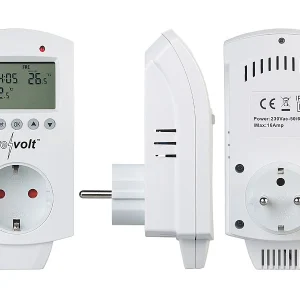 Revolt Frostwächter Steckdose:Digitales Steckdosen-Thermostat Für Heiz- & Klimageräte, 3.680 Watt 12