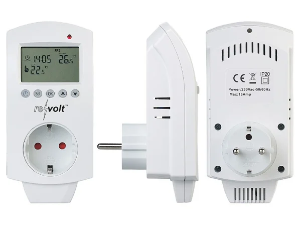 Revolt Frostwächter Steckdose:Digitales Steckdosen-Thermostat Für Heiz- & Klimageräte, 3.680 Watt 4