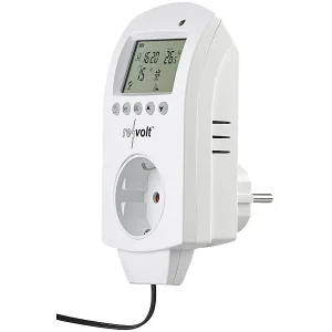 Revolt Thermoschalter:2er-Set Digitale Steckdosen-Thermostate Für Klimageräte, Sensor, 3680W 18