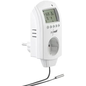 Revolt Thermoschalter:2er-Set Digitale Steckdosen-Thermostate Für Klimageräte, Sensor, 3680W 14