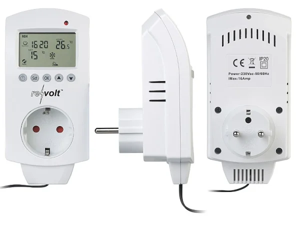 Revolt Thermostat-Stecker:Digitales Steckdosen-Thermostat Versandrückläufer 5