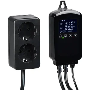 Revolt Temperatur Schalter:Digitaler Temperaturregler Für 2 Heiz- & Klimageräte, Display, 3.680 W 9