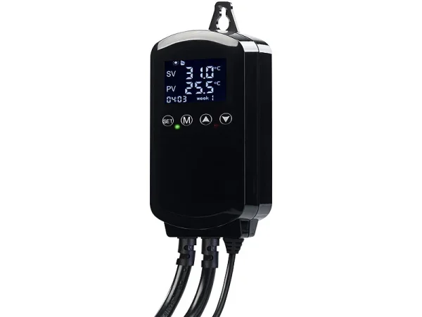 Revolt Temperatur Schalter:Digitaler Temperaturregler Für 2 Heiz- & Klimageräte, Display, 3.680 W 5