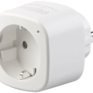 Luminea Home Control Energiemessgerät WLAN:2er-Set WLAN-Steckdosen, Amazon Alexa & Google Assistant Komp., 16 A 34