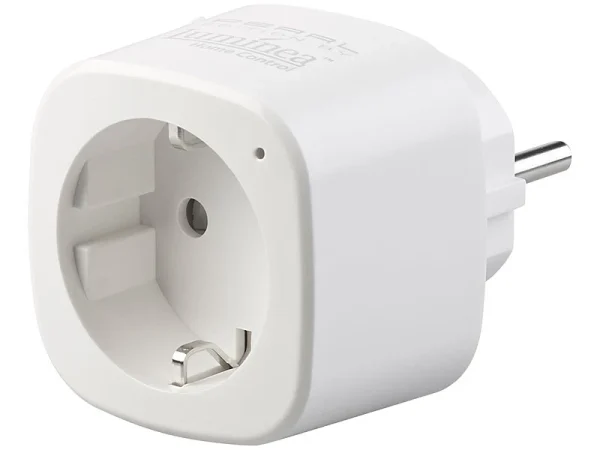 Luminea Home Control Energiemessgerät WLAN:2er-Set WLAN-Steckdosen, Amazon Alexa & Google Assistant Komp., 16 A 11
